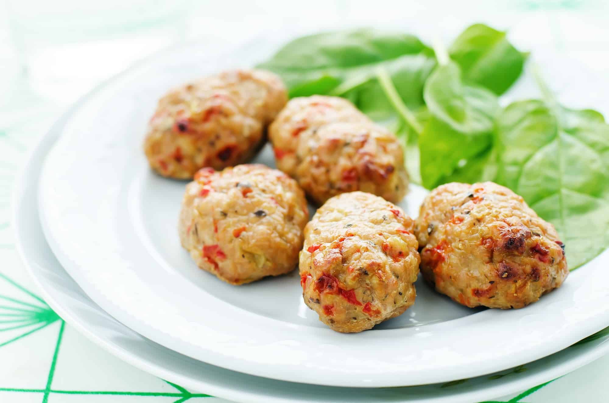 Simple And Easy Herb And Tahini Chicken Meatballs
