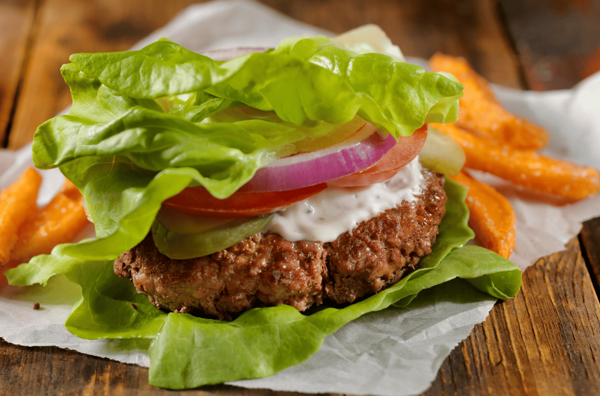 Easy Banh Mi Chicken Burger Lettuce Wraps