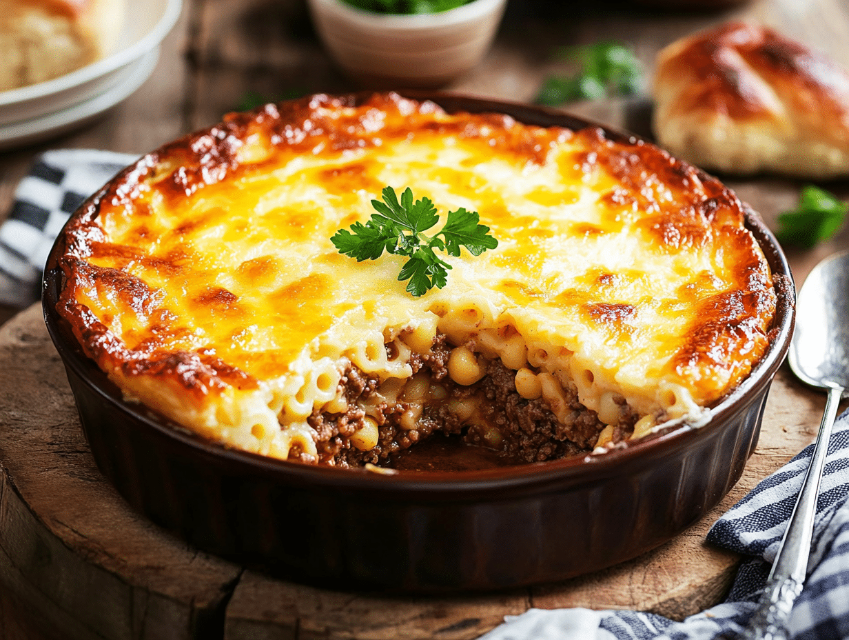 Hearty Beef Mince Macaroni Pie Bursting With Comfort
