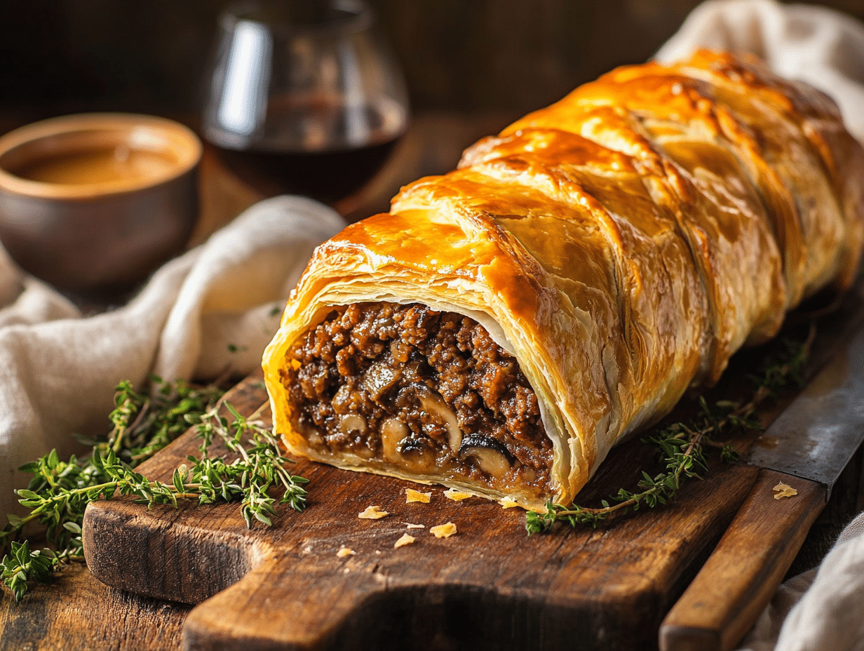 Modern Twist On Classic Beef Mince Wellington Delight