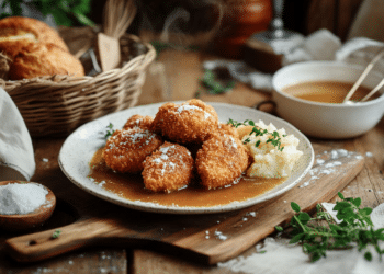 Chicken Croquettes With Gravy