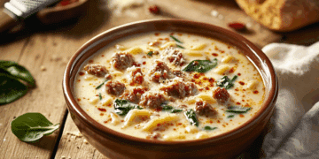 Creamy Parmesan Italian Sausage Ditalini Soup