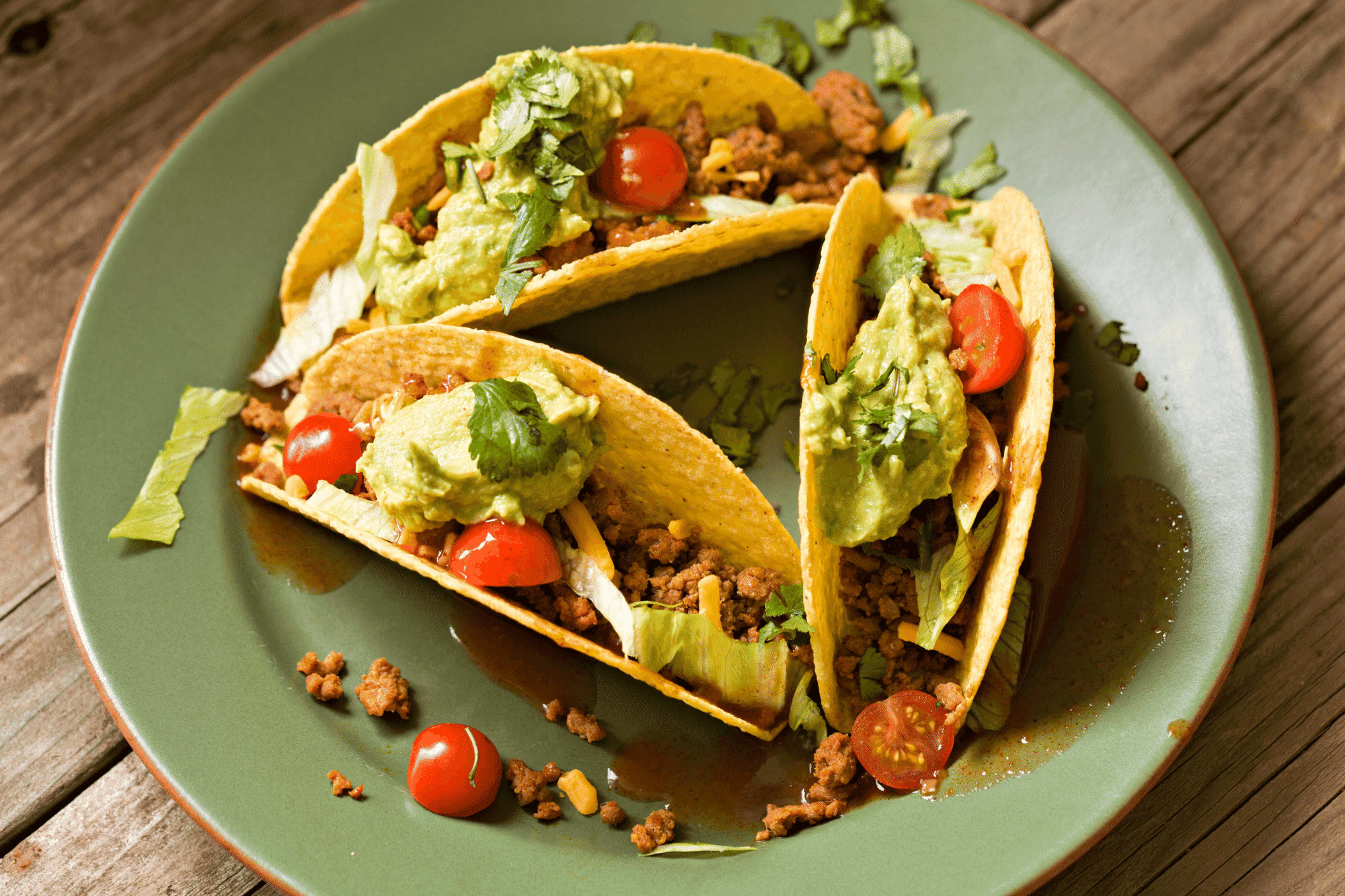 Crumbly Turkey Taco Salad With Avocado Cream Recipe