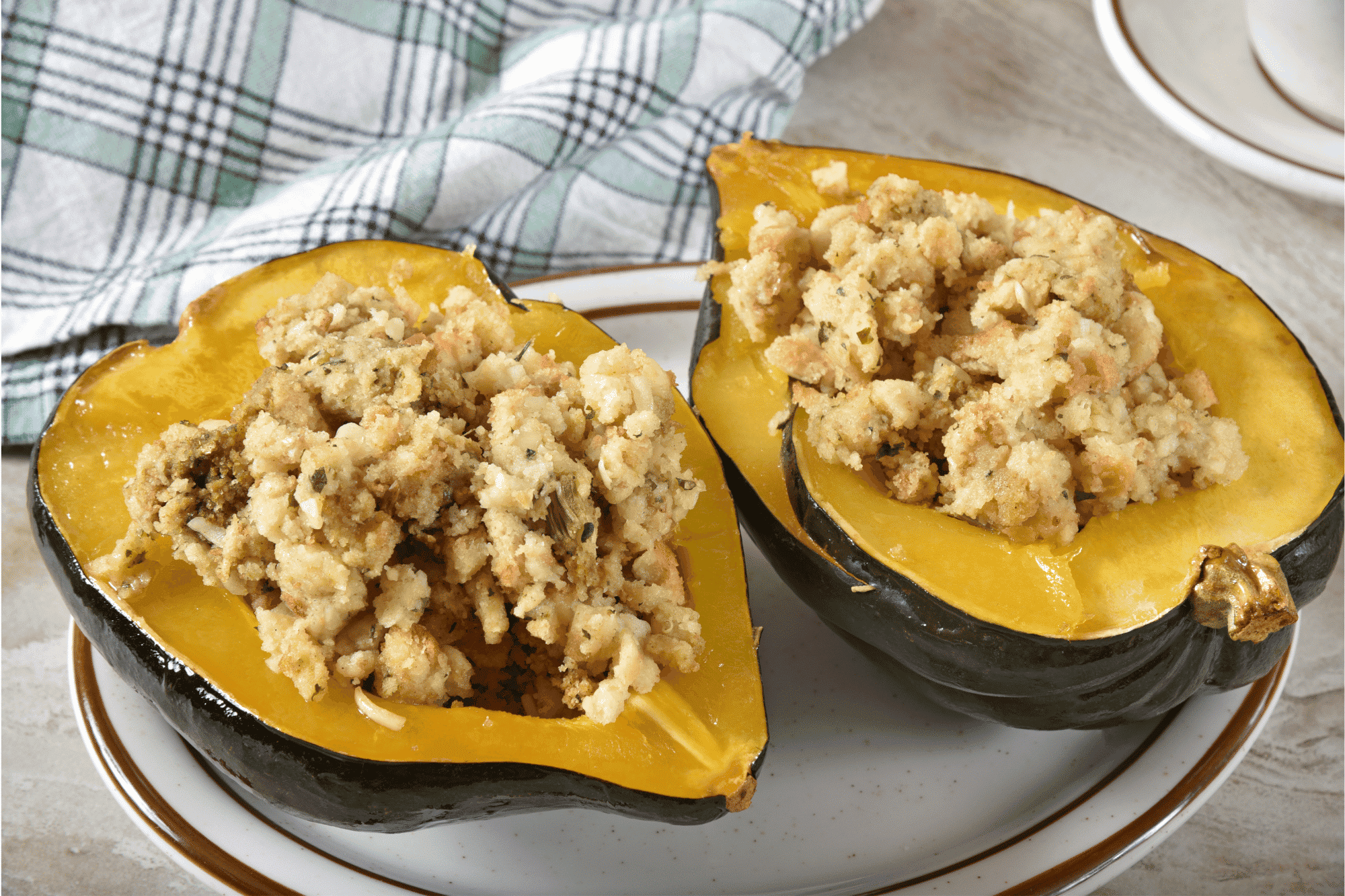 Delectable Stuffed Acorn Squash With Chicken Recipe