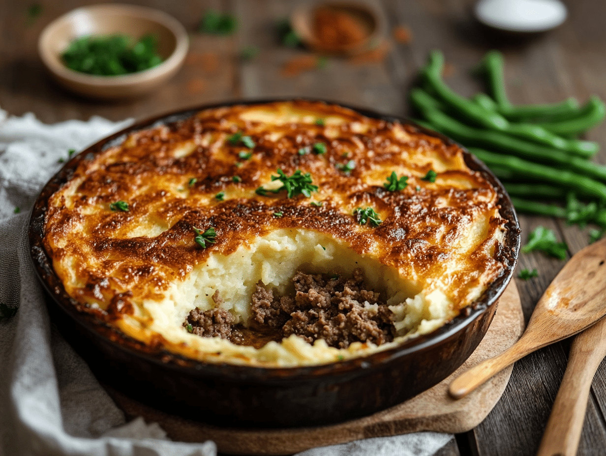 Easy Cottage Pie With Garlic Mashed Potatoes