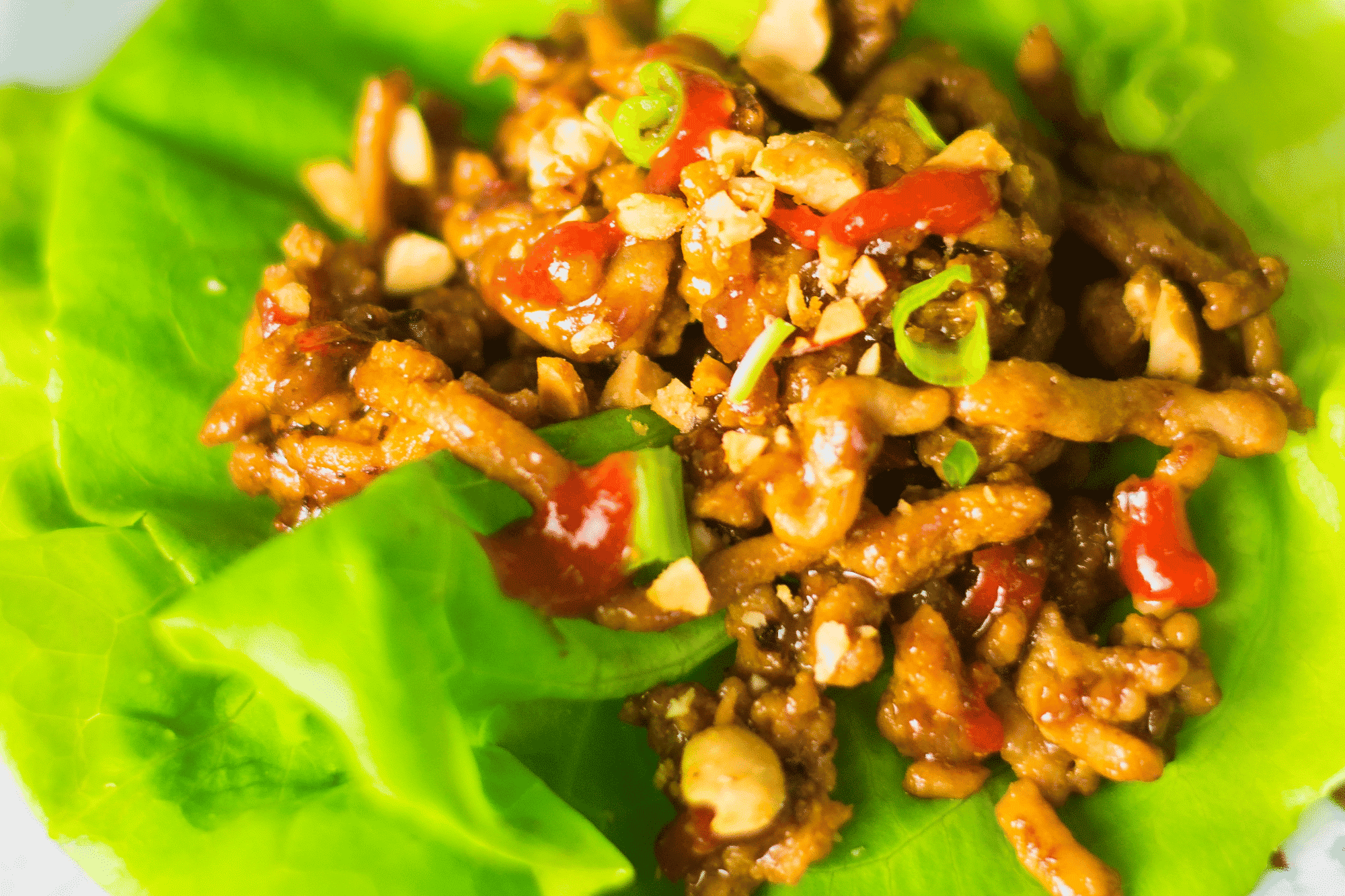 Flavourful Korean Style Chicken Lettuce Wraps Recipe