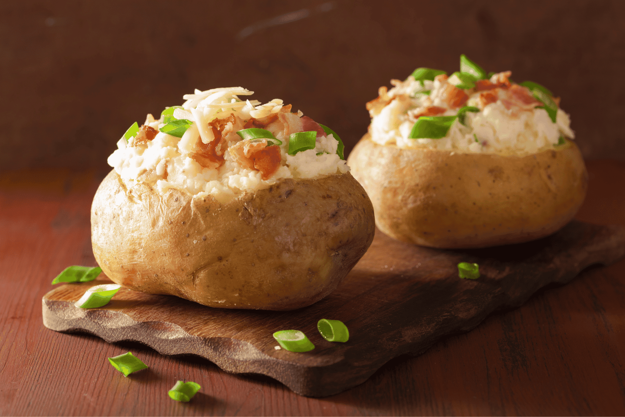 Savoury Pork And Cheese Stuffed Jacket Potatoes