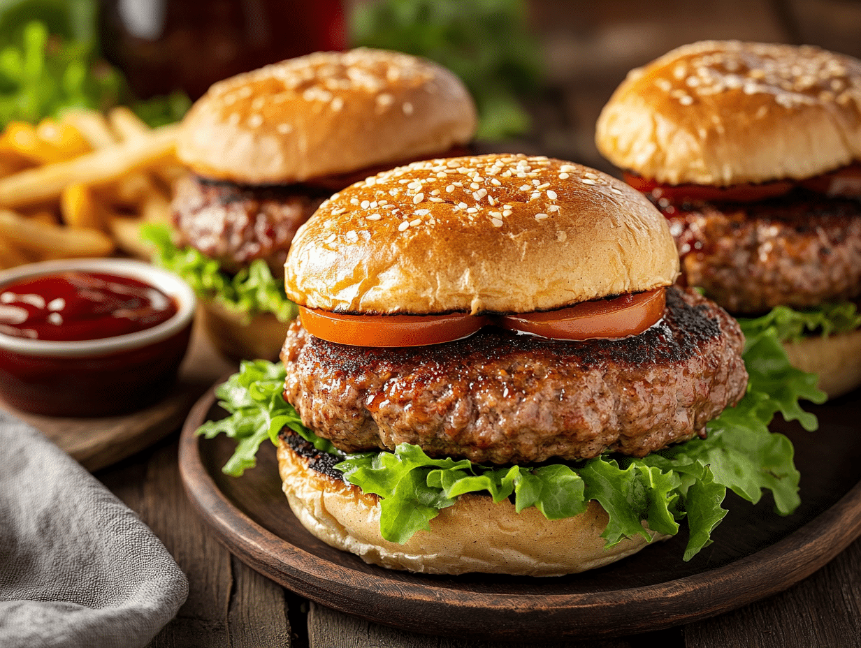 Juicy Barbecue Pork Hamburgers