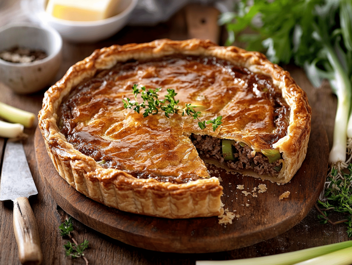 Rustic Lamb And Leek Tart: A Countryside Culinary Delight