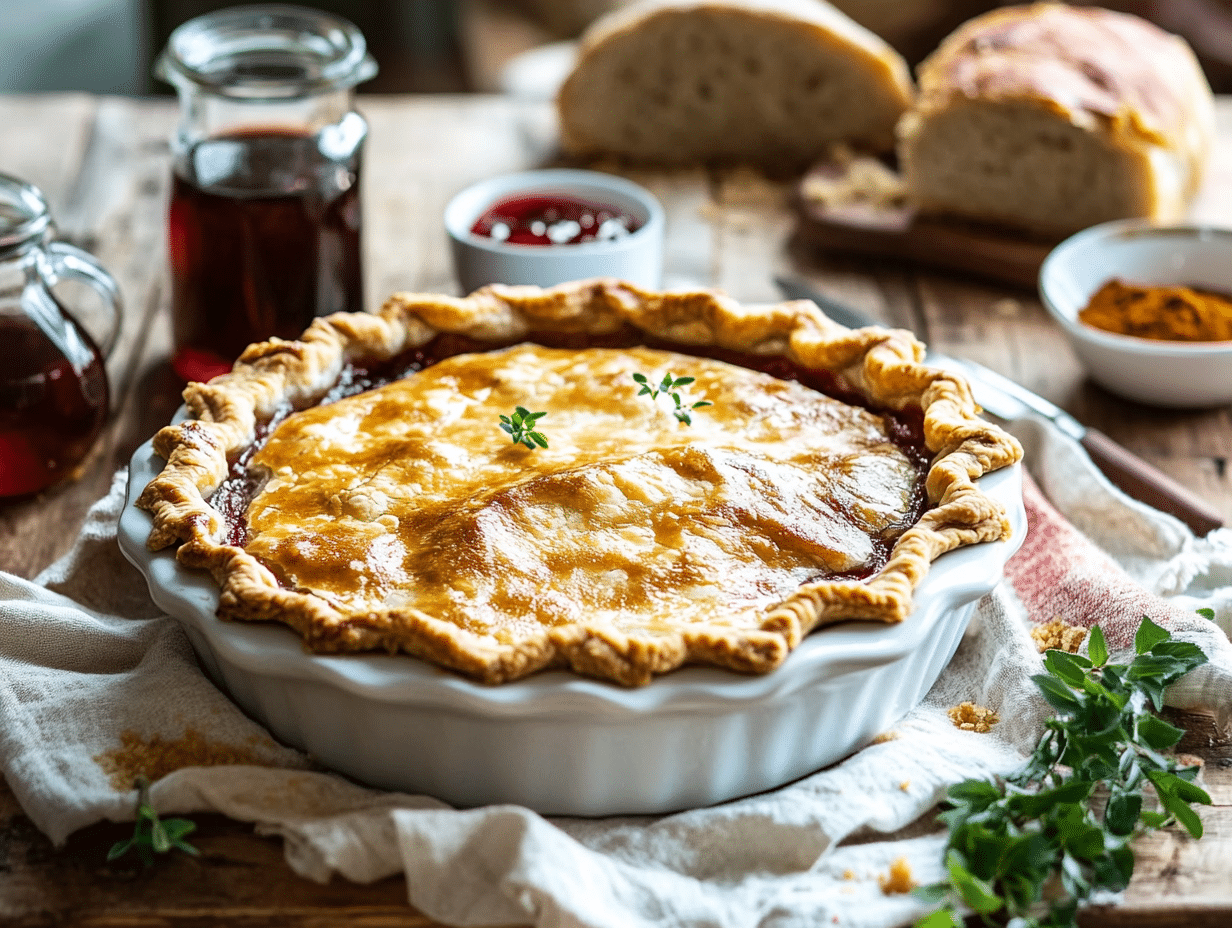 Sweet And Savory Lamb Mince Pie With Redcurrant Twist