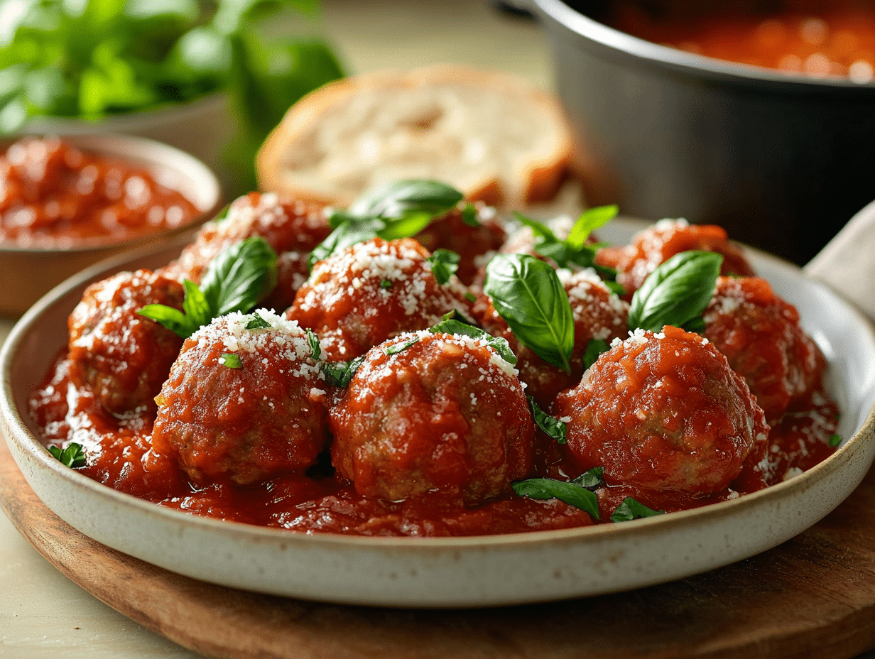 Meatballs In Marinara Sauce