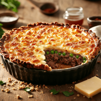 Minced Beef And Stilton Crumble Pie