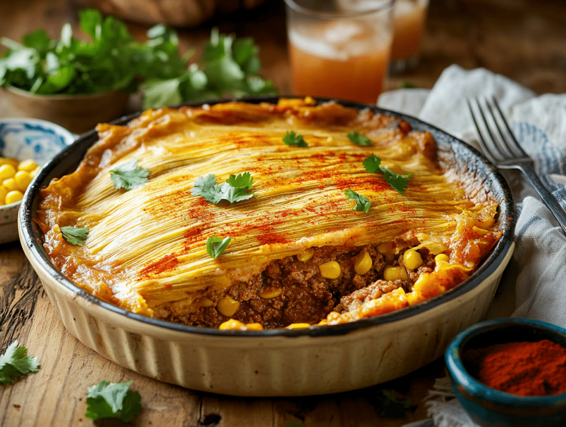 Minced Beef And Sweetcorn Tamal Al Horno