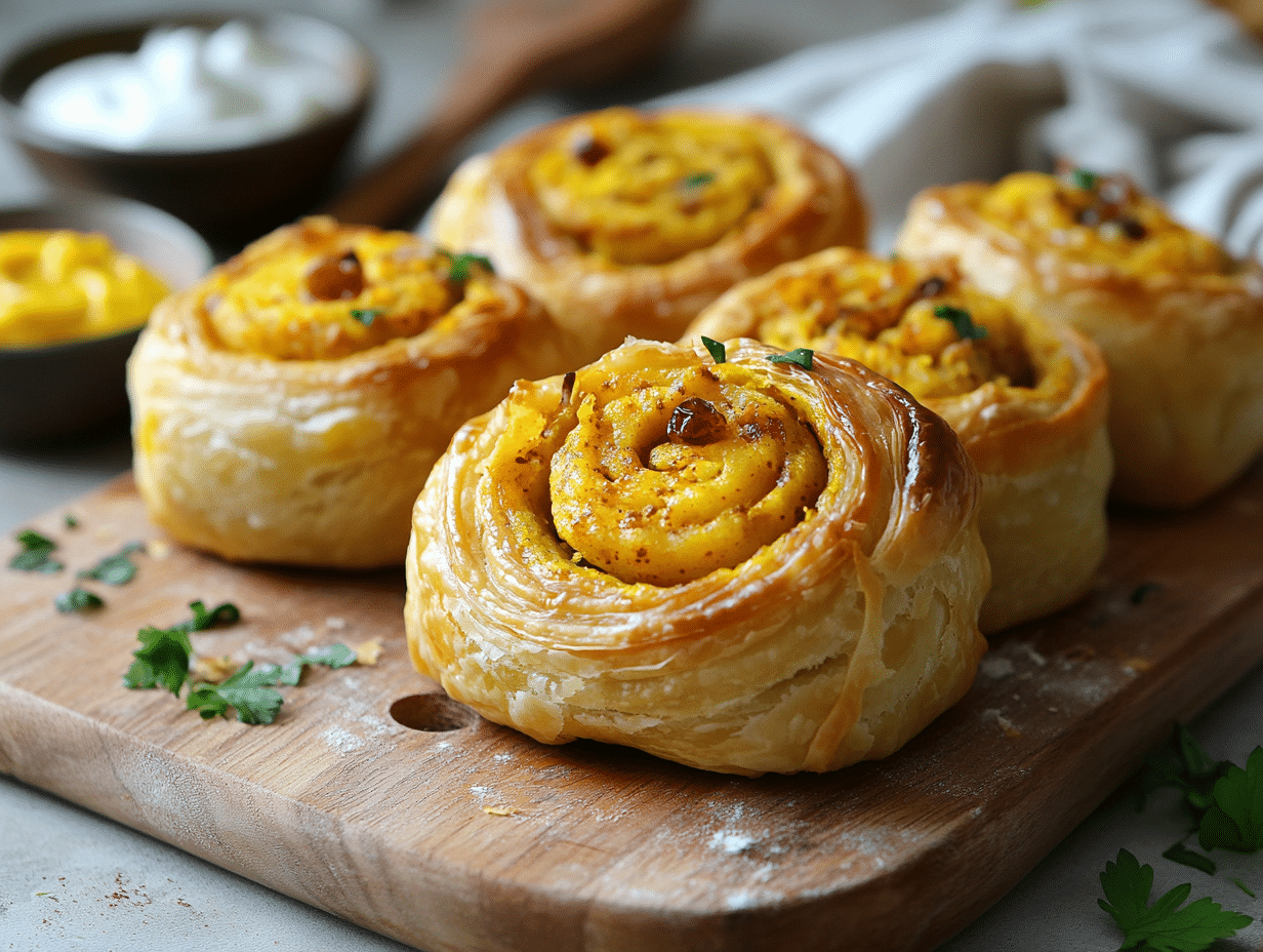 Royal British Delight: Minced Chicken Coronation Rolls