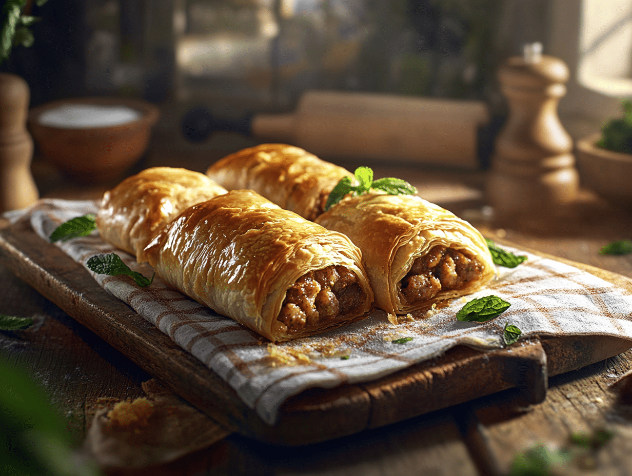 Countryside Lamb And Mint Sausage Rolls: A British Delight