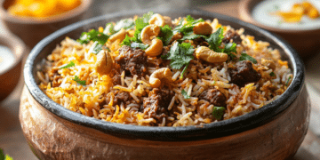 Minced Lamb Biryani With Cashews