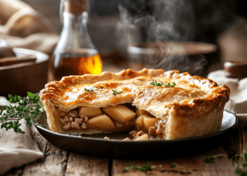 Minced Pork And Apple Pie With Cider