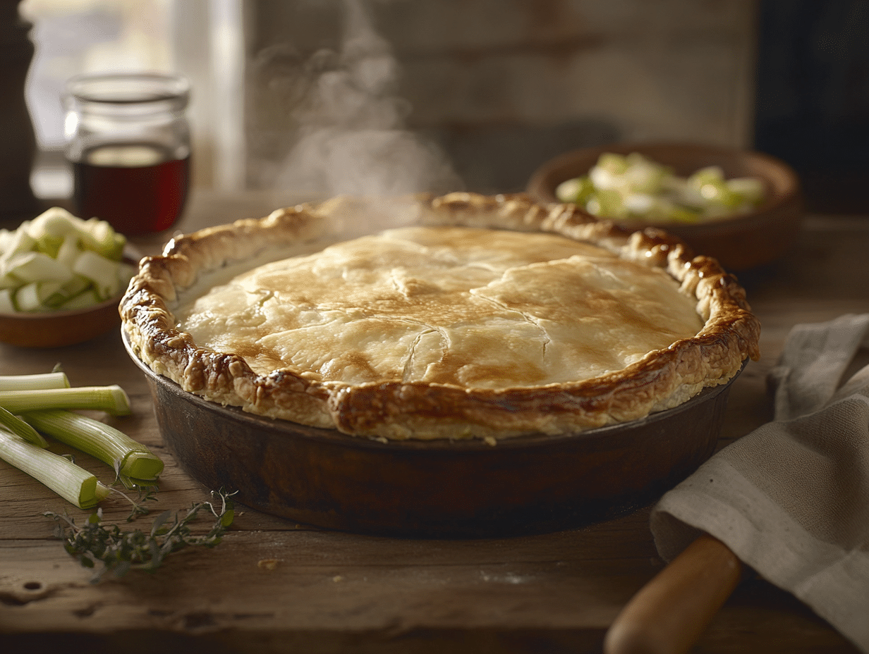 Classic British Pork And Leek Pie A Comforting Delight