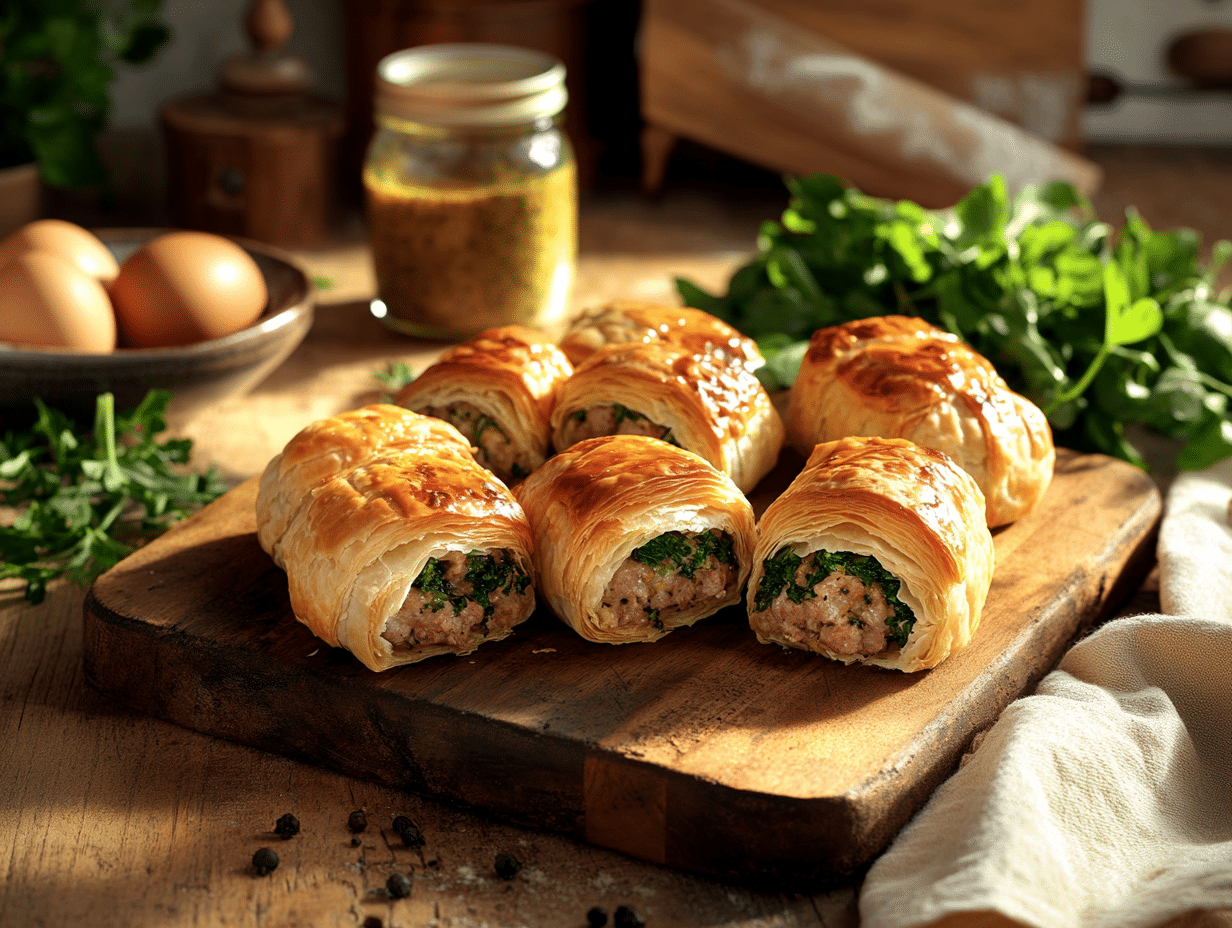 Watercress Pork Sausage Rolls A British Culinary Delight