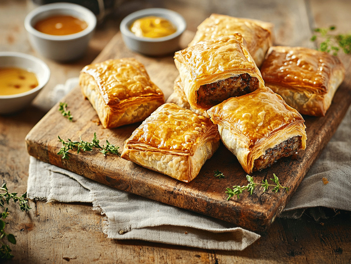 Savory British Sausage Rolls With Pork And Black Pudding