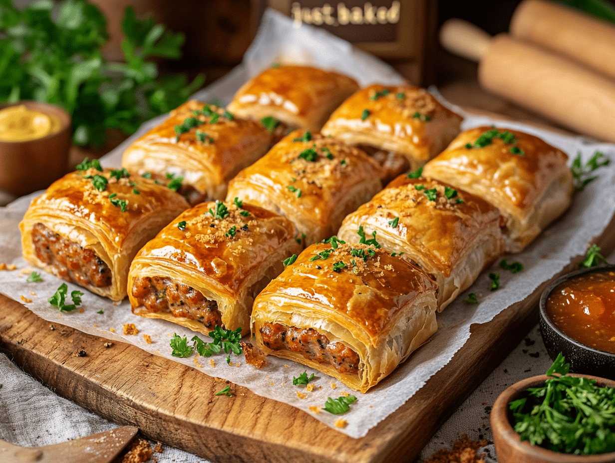Herb-Infused Pork Sausage Rolls A Delightful British Twist