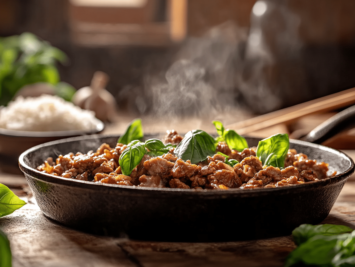 Spicy Basil Pork Stir&Nbsp;Fry