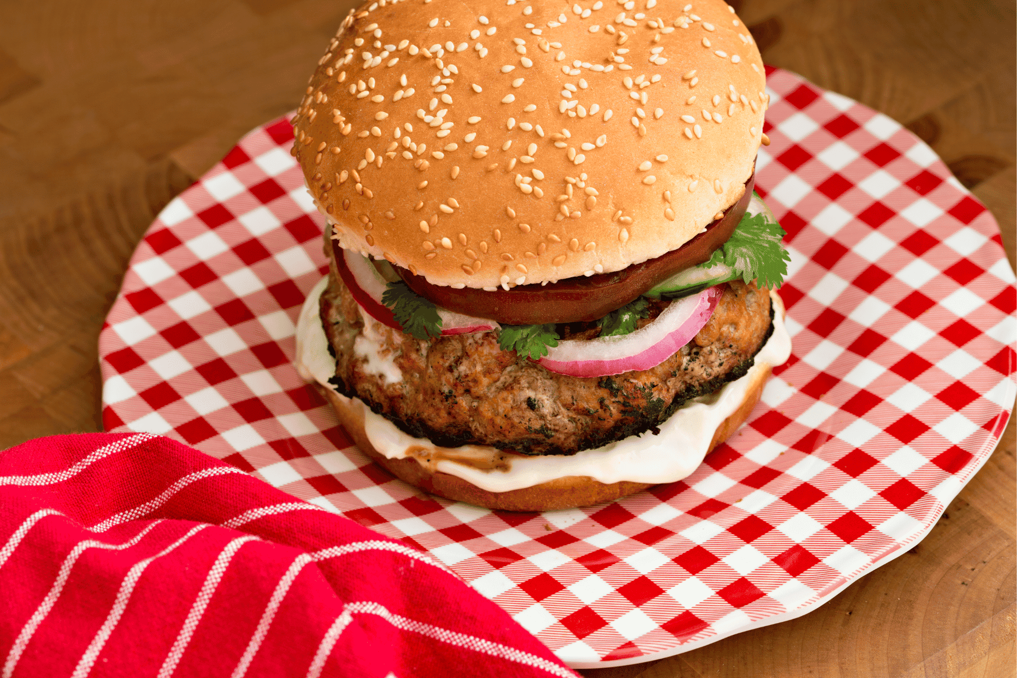 Gratifying Turkey Burger Stuffed With Bell&Nbsp;Peppers