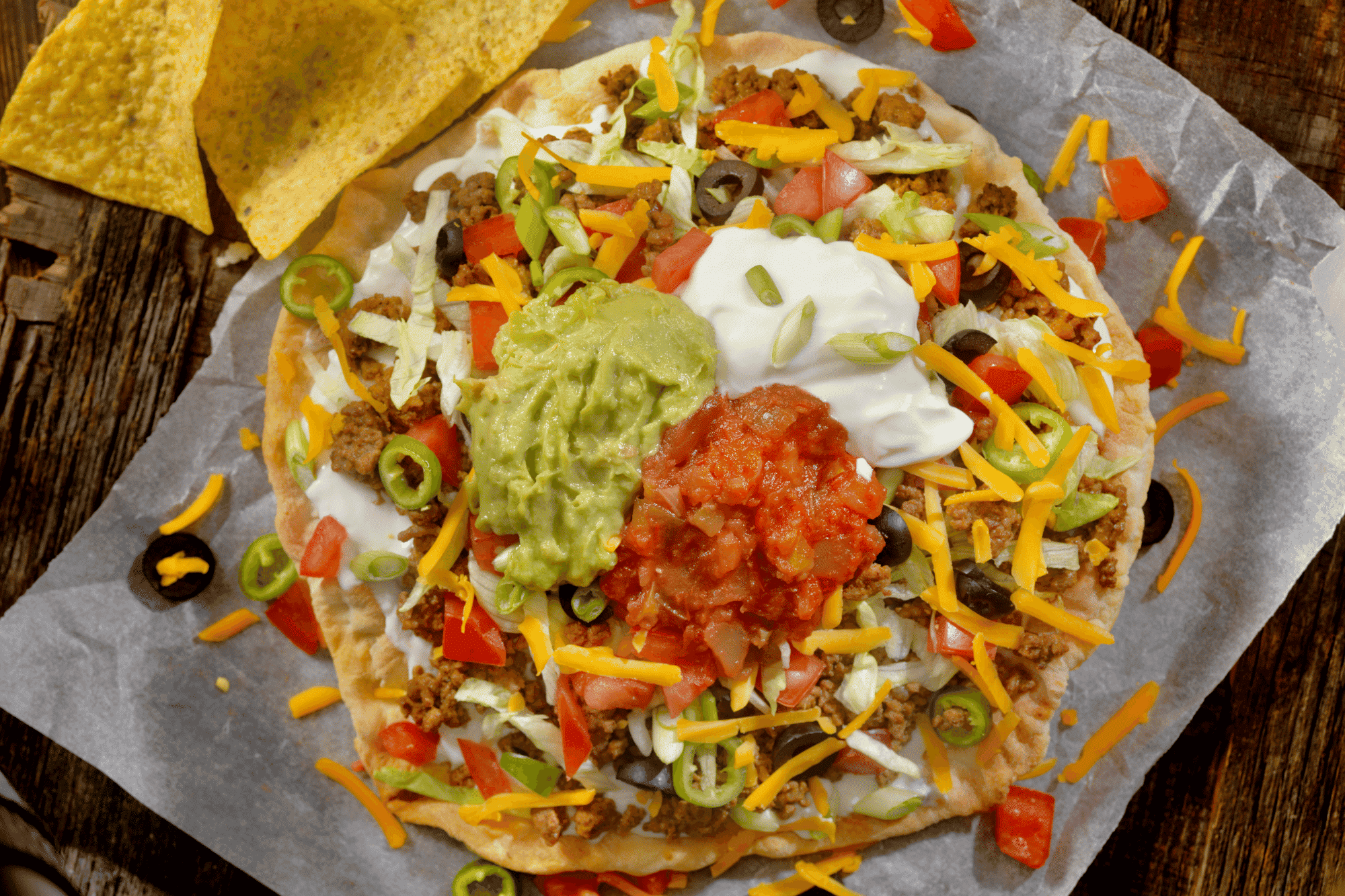 Delightful Taco Salad Pizza