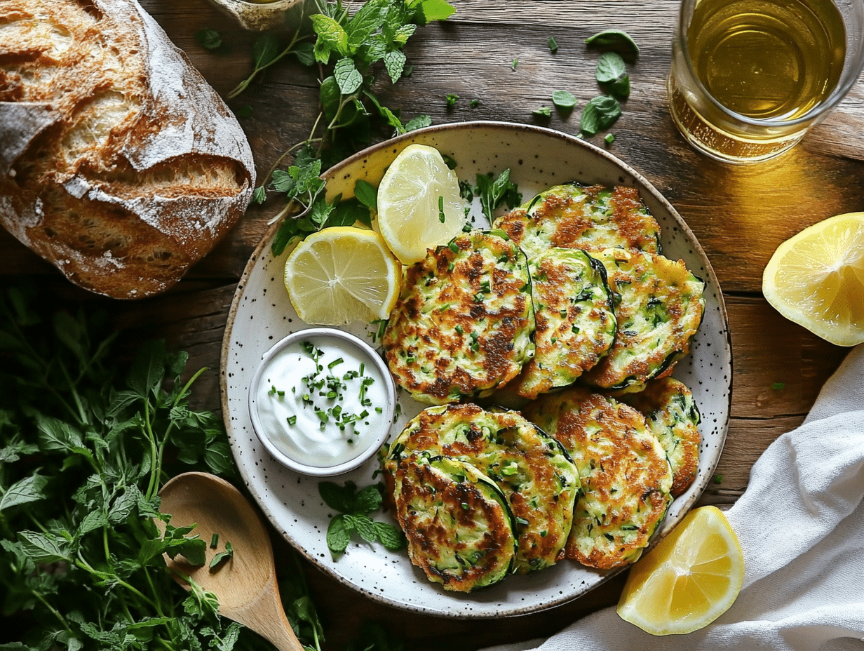 Crispy Mediterranean Zucchini Fritters A Summer Delight